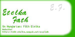 etelka fath business card