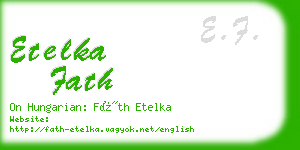 etelka fath business card